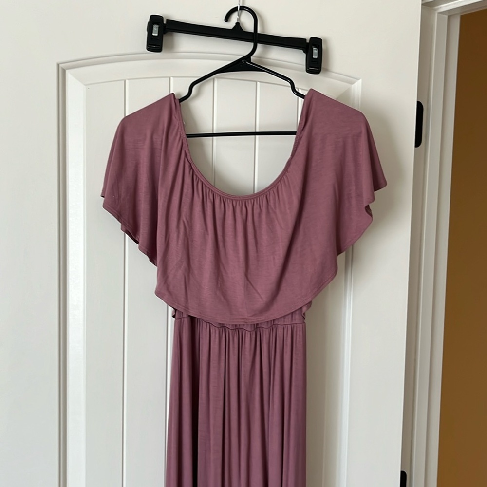 Hazel and Olive Boutique Off The Shoulder Maxi Dress - Size Small, Like New